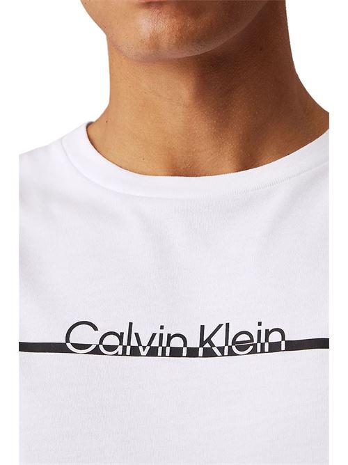 T-shirt logo striscia bianca Calvin Klein | K10K113802YAF